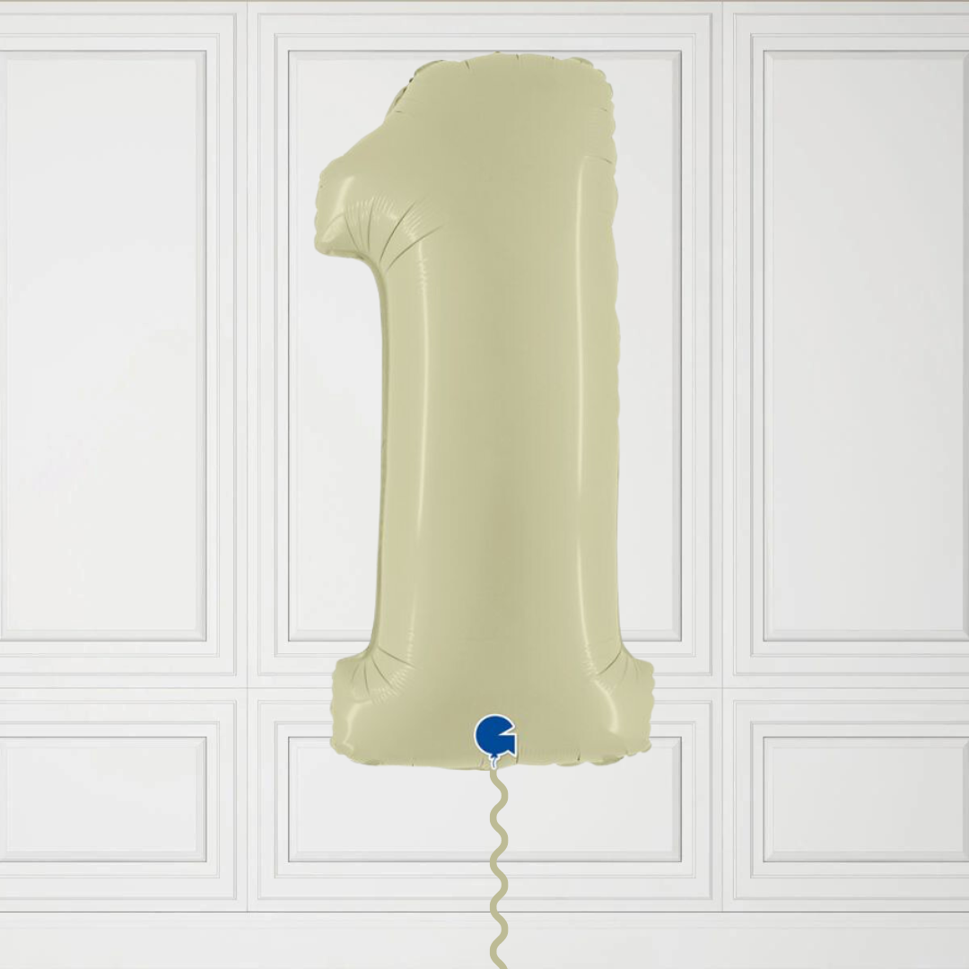 Large Sage Green Number 1 Balloon Fun 'n' Frolic and Berkshire Balloons