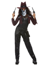 Load image into Gallery viewer, Deluxe Dark Spirit Western Cowgirl Costume, Burgundy
