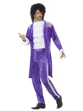 Load image into Gallery viewer, 80s Purple Musician Costume Alternative View 1.jpg
