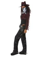 Load image into Gallery viewer, Deluxe Dark Spirit Western Cowgirl Costume, Burgundy Side
