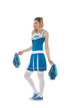 Load image into Gallery viewer, Cheerleader Costume, Blue Alternative View 1.jpg
