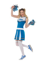 Load image into Gallery viewer, Cheerleader Costume, Blue Alternative View 3.jpg

