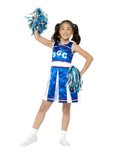 Load image into Gallery viewer, Cheerleader Costume, Child, Blue Alternative View 3.jpg

