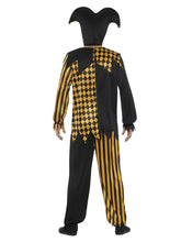 Load image into Gallery viewer, Evil Court Jester Costume, Black &amp; Gold Alternative View 2.jpg

