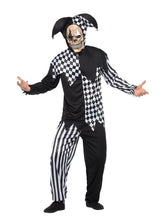 Load image into Gallery viewer, Evil Court Jester Costume, Black &amp; White
