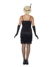 Load image into Gallery viewer, Flapper Costume, Black, with Short Dress Alternative View 2.jpg
