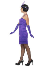 Load image into Gallery viewer, Flapper Costume, Purple, with Short Dress Alternative View 1.jpg
