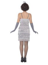 Load image into Gallery viewer, Flapper Costume, Silver, with Short Dress Alternative View 2.jpg

