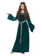 Load image into Gallery viewer, Medieval Maid Costume, Green Alternative View 3.jpg
