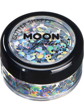 Load image into Gallery viewer, Moon Glitter Holographic Glitter Shapes