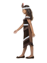 Load image into Gallery viewer, Native American Inspired Girl Costume with Feather Alternative View 1.jpg
