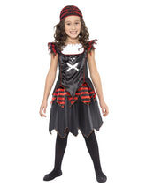 Load image into Gallery viewer, Pirate Skull &amp; Crossbones Girl Costume Alternative View 1.jpg
