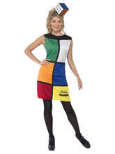 Load image into Gallery viewer, Rubik&#39;s Cube Costume, with Headband Alternative View 3.jpg

