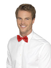 Load image into Gallery viewer, Sequin Bow Tie, Red
