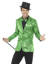 Load image into Gallery viewer, Sequin Jacket, Mens, Green
