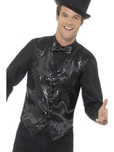 Load image into Gallery viewer, Sequin Waistcoat, Black

