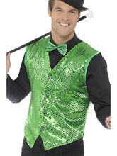 Load image into Gallery viewer, Sequin Waistcoat, Green
