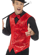 Load image into Gallery viewer, Sequin Waistcoat, Red

