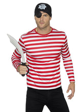 Load image into Gallery viewer, Stripy T-Shirt, Red Alternative View 2.jpg
