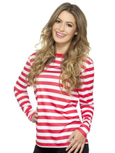 Load image into Gallery viewer, Stripy T-Shirt, Red Alternative View 3.jpg
