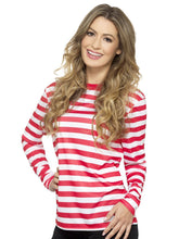 Load image into Gallery viewer, Stripy T-Shirt, Red Alternative View 3.jpg