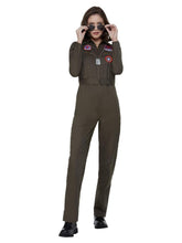 Load image into Gallery viewer, Top Gun Ladies Costume with Jumpsuit
