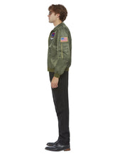 Load image into Gallery viewer, Top Gun Maverick Bomber Jacket Green Side
