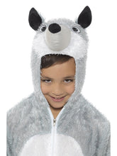 Load image into Gallery viewer, Wolf Costume, Child, with Hooded Jumpsuit Alternative View 1.jpg
