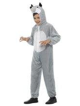 Load image into Gallery viewer, Wolf Costume, Child, with Hooded Jumpsuit Alternative View 2.jpg
