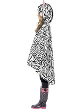 Load image into Gallery viewer, Zebra Party Poncho Alternative View 1.jpg
