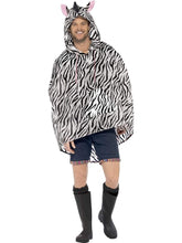 Load image into Gallery viewer, Zebra Party Poncho Alternative View 3.jpg
