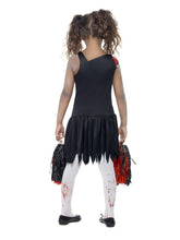 Load image into Gallery viewer, Zombie Cheerleader Costume, Red &amp; Black Alternative View 2.jpg
