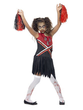 Load image into Gallery viewer, Zombie Cheerleader Costume, Red &amp; Black Alternative View 3.jpg

