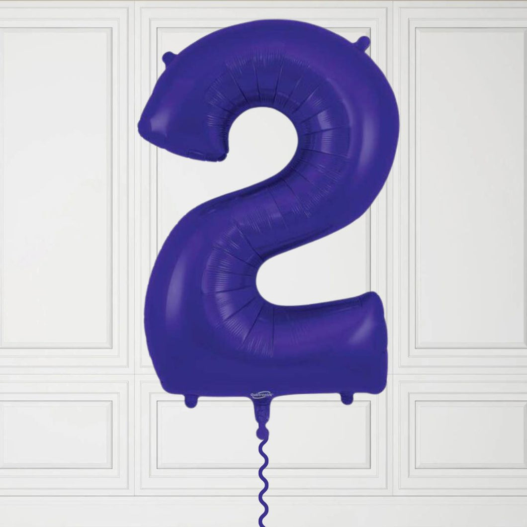 Large Purple Number 2 Balloon