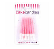 Pink Glitter Candles