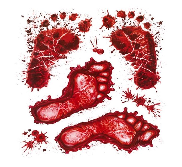 IN-STORE ONLY Bloody Feet Window Stickers
