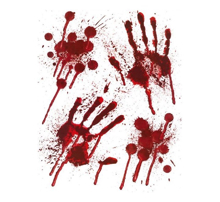 IN-STORE ONLY Bloody Hand Window Stickers