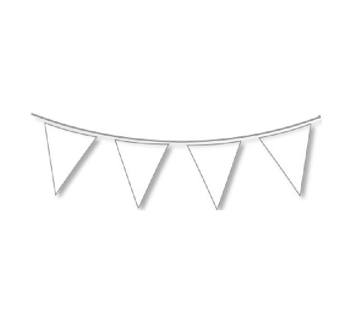 White Coloured Bunting 10m