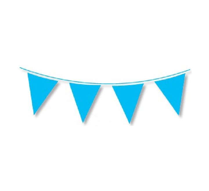 Light Blue Coloured Bunting 10m