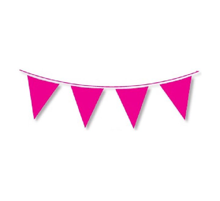 Hot Pink Coloured Bunting 10m