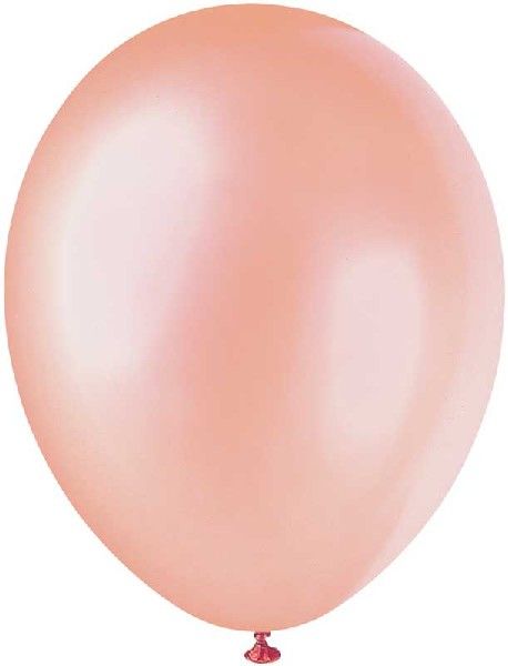 Pack of 8 Rose Gold Pearlised Latex Balloons