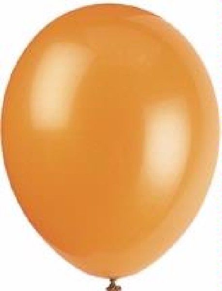 Pack of 10 Citrus Orange Latex Balloons