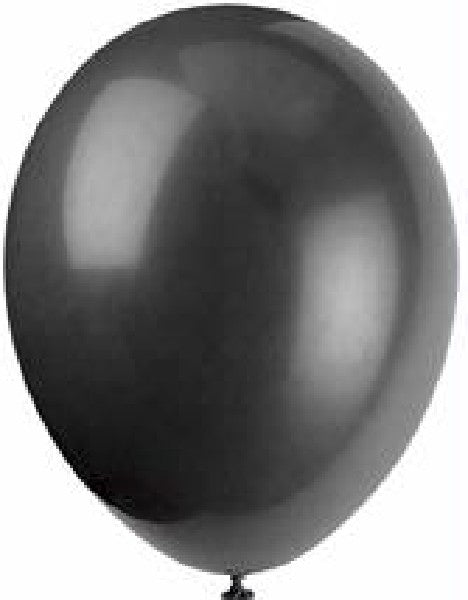 Pack of 10 Phantom Black Latex Balloons