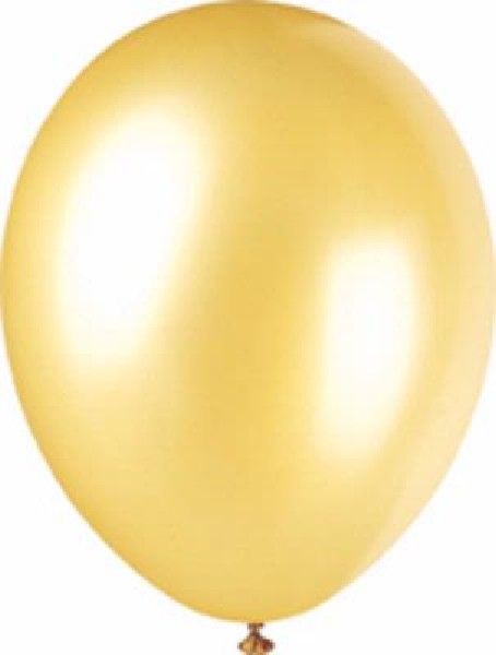 Pack of 8 Champagne Gold Pearlised Latex Balloons