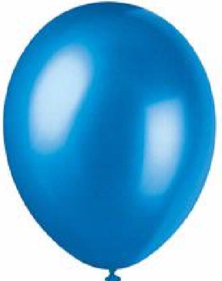 Pack of 8 Cosmic Blue Pearlised Latex Balloons