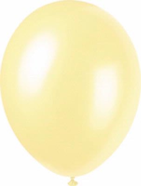 Pack of 8 Ivory Pearlised Latex Balloons