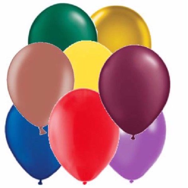 Pack of 8 Pearlised Assorted Latex Balloons