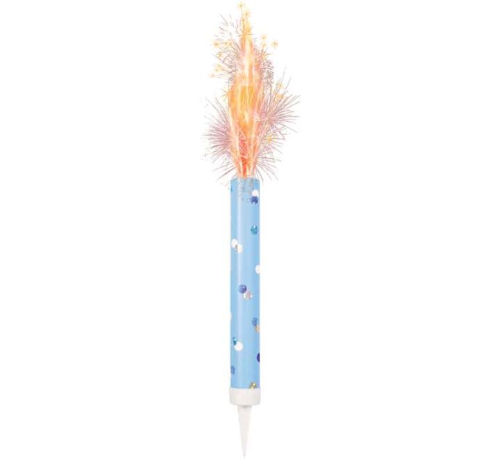 Blue Fountain Sparkler Candles