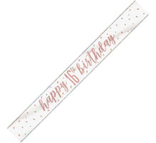 Load image into Gallery viewer, Rose Gold Glitz 16th Birthday Banner
