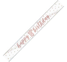 Load image into Gallery viewer, Rose Gold Glitz 18th Birthday Banner
